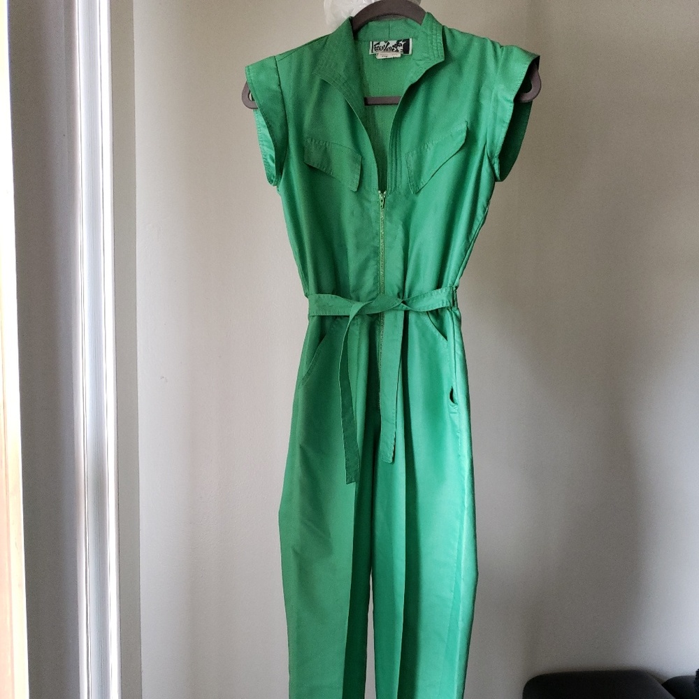 Foxy Lady San Francisco Vintage Green Jumpsuit